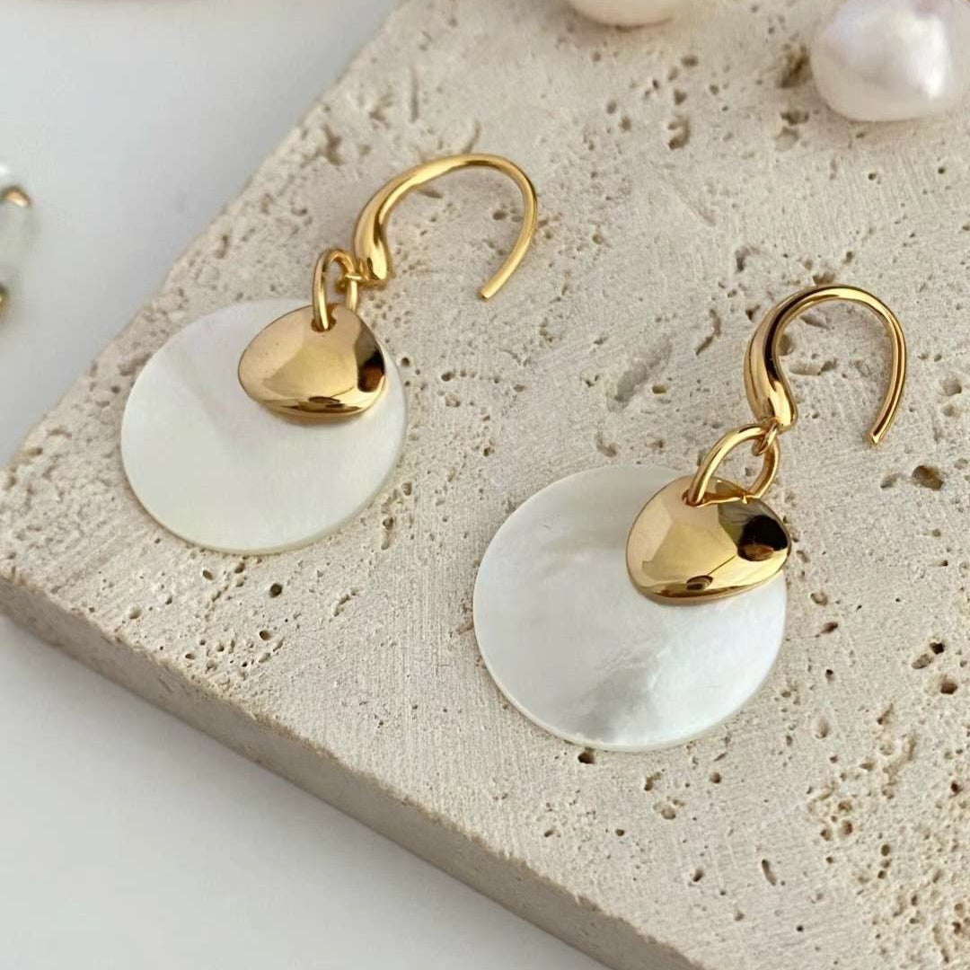 Boucles d'oreilles en nacre