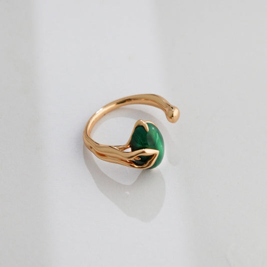 Seymours & Co. Ecliptique Peacock Stone Open Ring