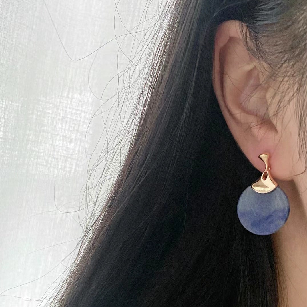 Seymours & Co. Azure Dongling Jade Earrings