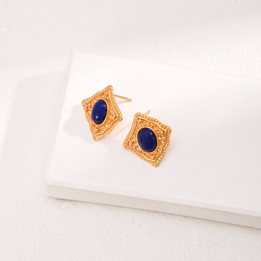 Seymours & Co. Azure Lapis Lazuli Vintage Earrings