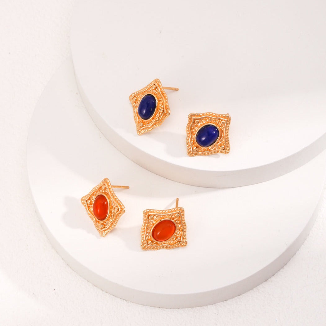 Seymours & Co. Azure Lapis Lazuli Vintage Earrings